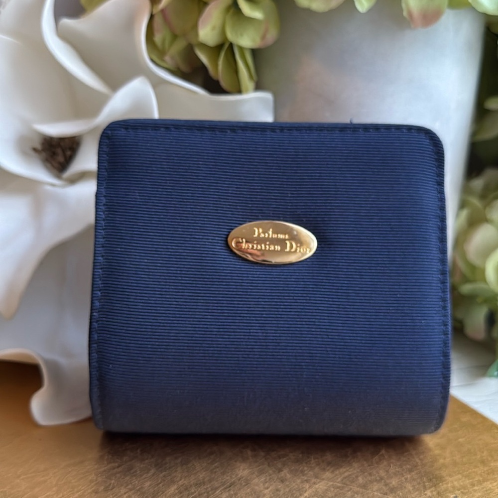 NWOT! Christian Dior Parfums Trousse de Toilette Clutch Bag in Navy - Picture 2 of 11